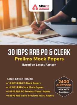 Paperback 30 IBPS RRB PO & Clerk Prelims Mock Papers Practice Book English Medium Book