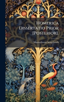 Hardcover Homerica Dissertatio Prior [Posterior]. [Greek, Ancient (To 1453)] Book