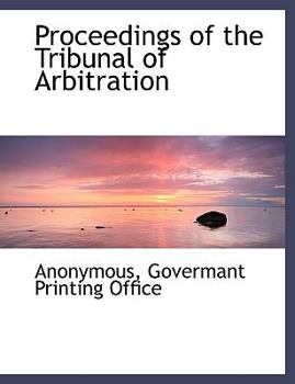 Paperback Proceedings of the Tribunal of Arbitration Book