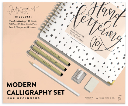 Spiral-bound Modern Calligraphy Set for Beginners: A Creative Craft Kit for Adults Featuring Hand Lettering 101 Book, Brush Pens, Calligraphy Pens, and More Book