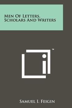 Paperback Men of Letters, Scholars and Writers Book