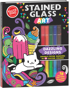 Hardcover Stained Glass Art: Dazzling Designs (Klutz Activity Book) Book