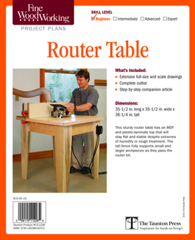 Paperback Fine Woodworking's Router Table Plan Book