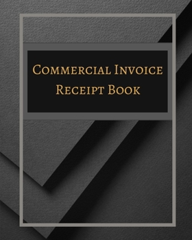 Commercial Invoice Receipt - Carbonless Quote Book - Estimates - Gray, Gold, Charcoal Black, Geometric Abstract Cover