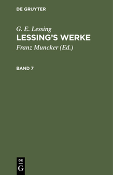 Hardcover G. E. Lessing: Lessing's Werke. Band 7 [German] Book