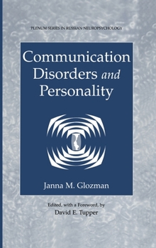 Hardcover Communication Disorders and Personality Book