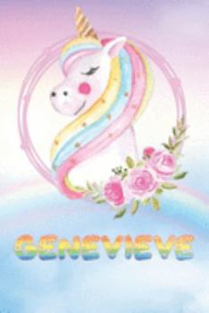 Paperback Genevieve: Genevieve's Unicorn Personal Custom Named Diary Planner Perpetual Calander Notebook Journal 6x9 Personalized Customize Book