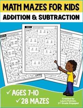 Paperback Math Mazes for Kids Addition and Subtraction Activity Book