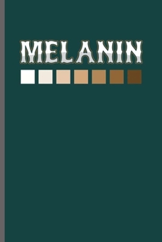 Paperback Melanin: Cool Melanin Design Notebook Composition Book Novelty Write In Ideas Blank Journal For Family Gift (6"x9") Dot Grid No Book