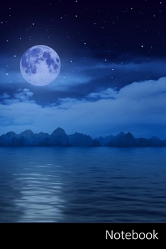 Paperback Notebook: 天文学、背景、ブラック、ブルӦ Book