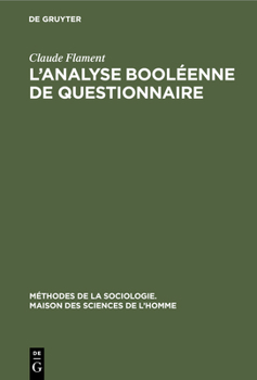 Hardcover L'analyse booléenne de questionnaire [French] Book