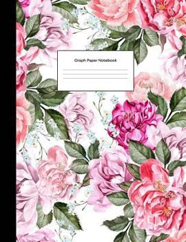 Paperback Graph Paper Notebook: Pretty Pink Floral Flowers Math Composition Book Quad Ruled 1/4 inch (.25") Squares Graphing Paper for School Students Book