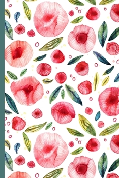 Notes: A Blank Dot Grid Notebook with Dark Watercolor Peony Cover Art