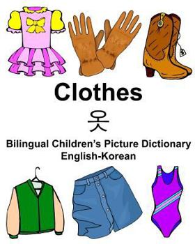 Paperback English-Korean Clothes Bilingual Children's Picture Dictionary Book