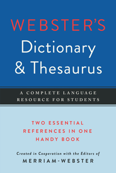 Paperback Webster's Dictionary & Thesaurus Book