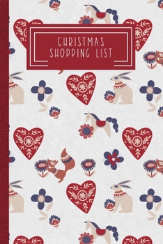 Paperback Christmas Shopping List: Family Gift Tracker - Scandinavian Hearts Book