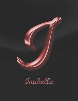 Isabella: 1 Year Weekly Planner with Note Pages (12 Months) | Black Marble Rose Gold Pink Effect Letter I | 2020 - 2021 | Week Planning | Monthly ... | Plan Each Day, Set Goals & Get Stuff Done