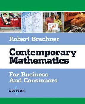 Paperback Contemporary Mathematics for Business and Consumers [With CDROM] Book