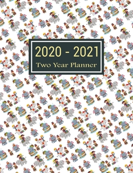 2020-2021 Two Year Planner: Elephant is My Friend Two Year Planner, Two Year Calendar 2020-2021, Daily Monthly Planner 2020 Size 8.5 x 11 Inch, 60 ... Organizer, Logbook, Planner 2020-2021 daily