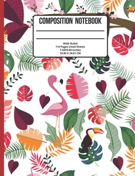 Paperback Composition Notebook Wide Ruled: Sloth 110 Pages Book