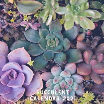 Succulent Calendar 2021: January 2021 - December 2021 Square Photo Book Monthly Planner Calendar Gift For Succulent Lover | Succulent Mom or Dad Gift Idea For Men & Women Present