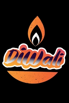 Notebook: Diwali Festival of Lights Candle Light Indian Ritual Symbol Black Lined Journal Writing Diary - 120 Pages 6 x 9