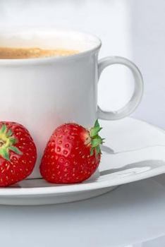 Paperback Strawberries and Coffee Notebook Book