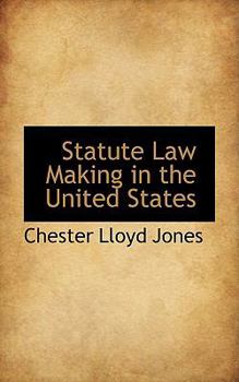 Paperback Statute Law Making in the United States Book