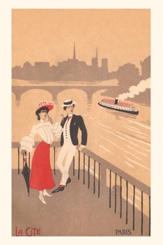 Paperback Vintage Journal Couple on the Seine, Graphics Book