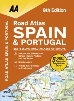 Spiral-bound Road Atlas Spain & Portugal Book