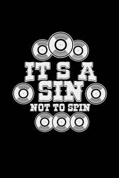 It's a sin not to spin: 6x9 VINYL | dotgrid | dot grid paper | notebook | notes