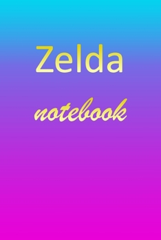 Paperback Zelda: Blank Notebook - Wide Ruled Lined Paper Notepad - Writing Pad Practice Journal - Custom Personalized First Name Initia Book