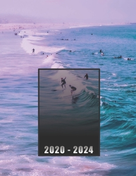 2020 - 2014: Calendar 60 Months / 5 Year Planner / Diary (January 2020 – December 2024), a month on 2 pages + notes / SURFERS OCEAN BEACH