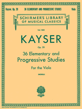 Paperback 36 Elementary and Progressive Studies: Schirmer Library of Classics Volume 1850 Viola Method Book