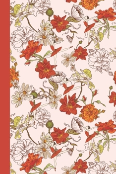 Paperback Journal: Flower Dancers (Red) 6x9 - LINED JOURNAL - Writing journal with blank lined pages Book