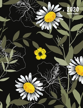 Paperback 2020 Monthly Planner: Large Monthly Planner with Inspirational Quotes and Floral Cover (Volume 4) Book