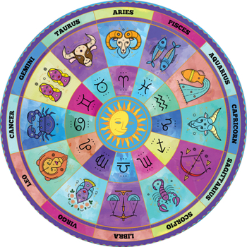 Misc. Zodiac 1000-Piece Round Jigsaw Puzzle Book
