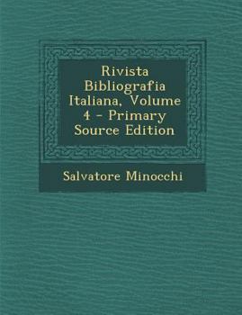 Paperback Rivista Bibliografia Italiana, Volume 4 [Italian] Book