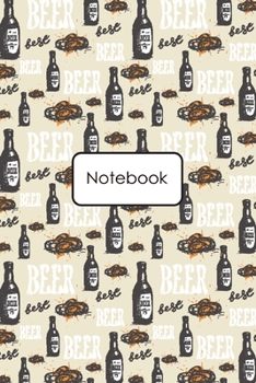 Paperback Notebook: Full Beer Glasses With Foam Blank Lined Journal To Write In For Notes, Diary, To Do Lists, Notepad - Beer Lovers And B Book