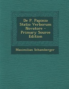 Paperback de P. Papinio Statio Verborum Novatore [Latin] Book