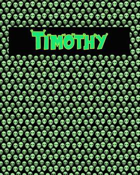 Paperback 120 Page Handwriting Practice Book with Green Alien Cover Timothy: Primary Grades Handwriting Book