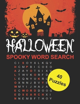 Paperback Halloween Spooky Word Search: Spooky Halloween Word Search Large print Spooky Puzzle Word Search For Adults Halloween Spooky Game Gift For Kids Part Book