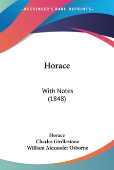 Paperback Horace: With Notes (1848) Book