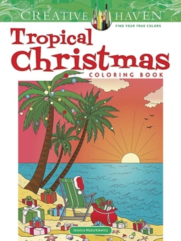 Paperback Creative Haven Tropical Christmas Coloring Book