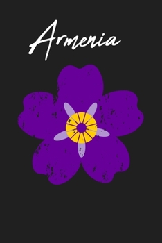 Paperback Armenia: Purple Forget-Me-Not Flower 120 Page Lined Note Book
