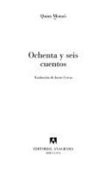 Hardcover Ochenta y seis cuentos [Spanish] Book