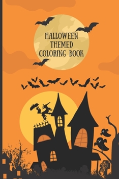 Halloween themed coloring book: 30 Cute Halloween illustrations for kids