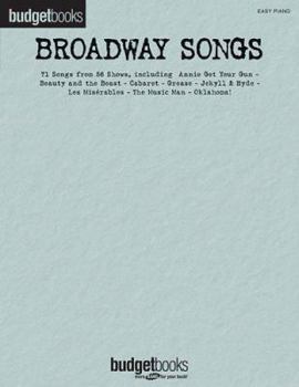 Paperback Broadway Songs: Easy Piano Budget Books Book