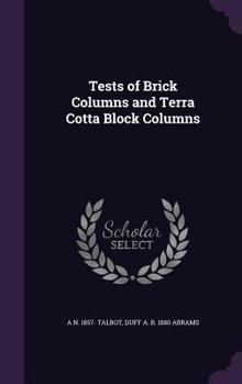 Hardcover Tests of Brick Columns and Terra Cotta Block Columns Book