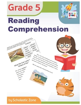 Paperback Reading Comprehension, Grade 5: Daily Reading Workbook for Classroom and Home, Reading Comprehension and Phonics Practice, School Level Activities Book